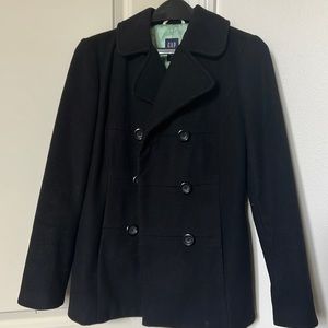 Gap black wool peacoat.